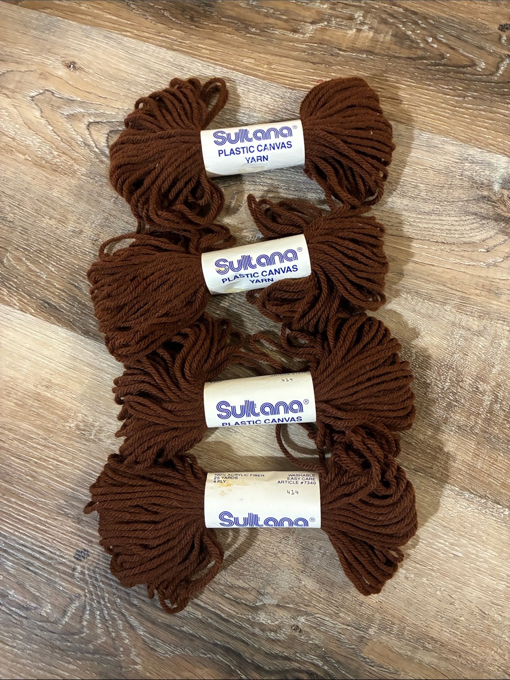 Sultana plastic canvas yarn 4) 25 yd